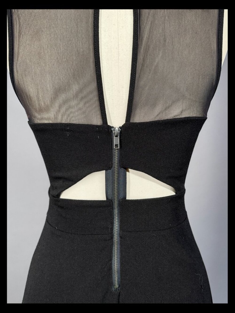 Silence + Noise Black Mesh Cutout Mini Dress Size Medium - Picture 4 of 6